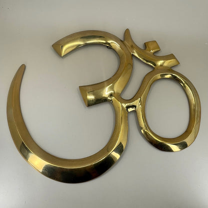 WALL PLAQUE - BRASS OM (25cm x 25cm)