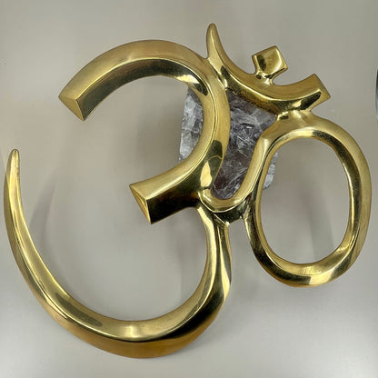 WALL PLAQUE - BRASS OM (25cm x 25cm)