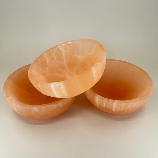 PEACH SELENITE BOWL